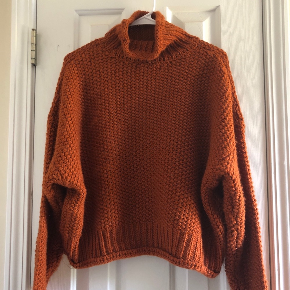 Forever 21 Chunky Burnt Orange Sweater